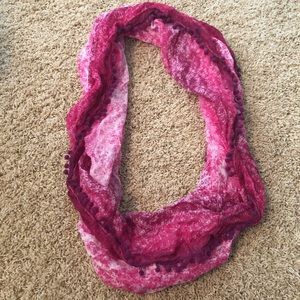 American Eagle Infinity Scarf Pink and White Tye Dye